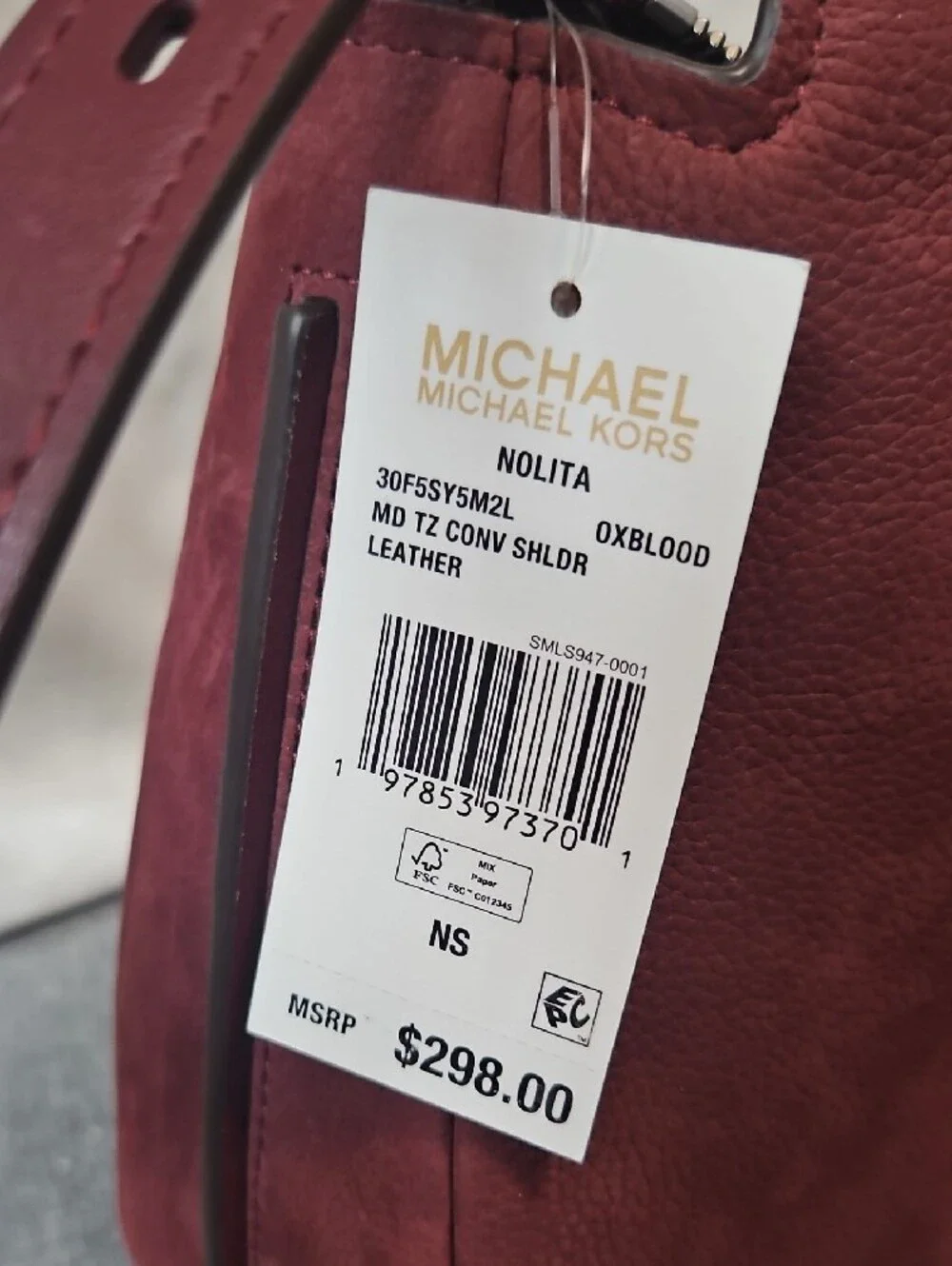 Michael Kors Suede Shoulder Bag in Deep Wine NWT Gorgeous Bag!